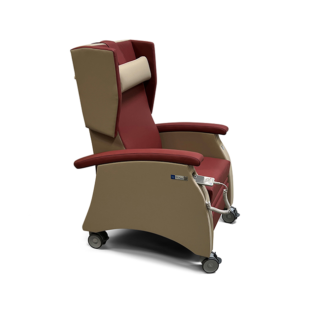 ruhesessel mit kopfstuetze motorische verstellung vollpolster farbe kaschmir beige rot