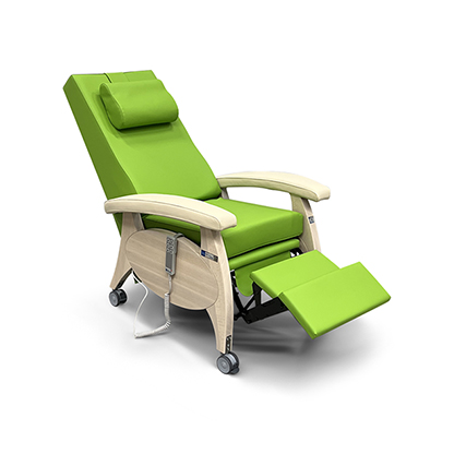 bonding sessel stillsessel mit doppelmotor bezug gruen abwaschbar