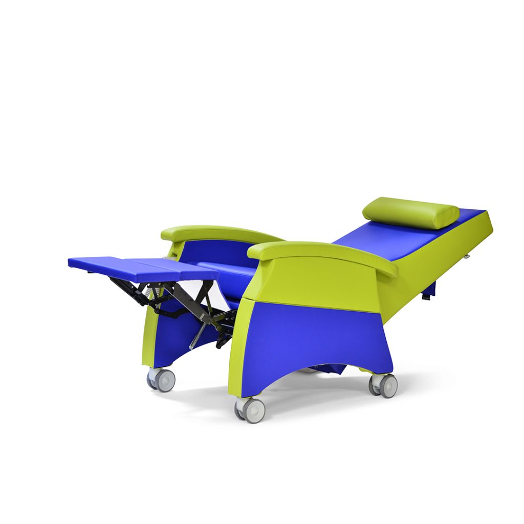 pflegesessel multicare 93509460R gruen blau motorisch seitenteil abnehmbar