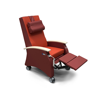 ruhesessel doppelmotorisch armlehnen auflage holz korpus vollpolster 2farbig rot gepolster abwaschbar fuer pflegeheime