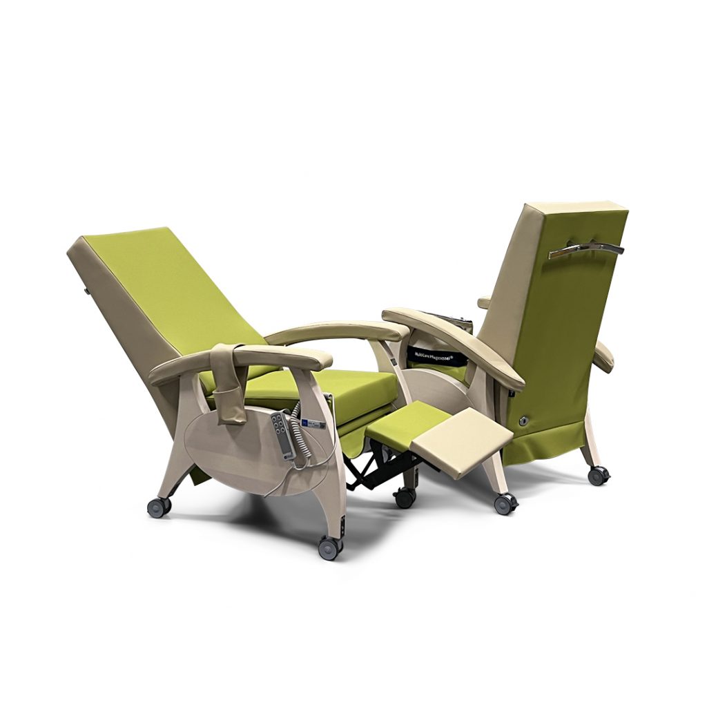 ruhesessel doppelmotorisch mit gepolsterten armlehnen für wohnheime und kliniken
