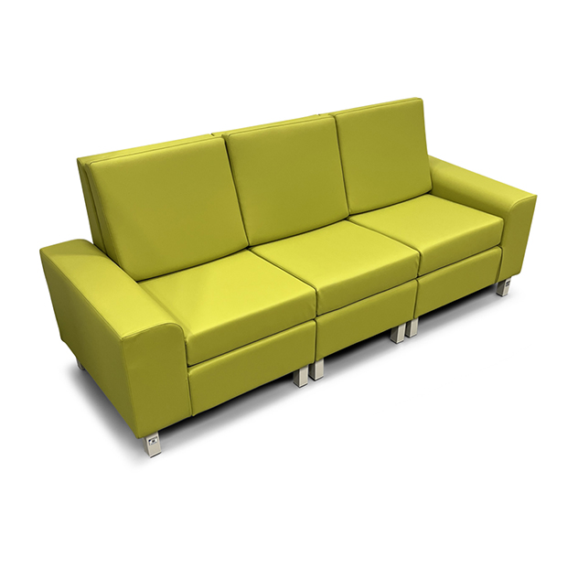 pflegesofa 3 sitzer belmocare abwaschbar robust kunstleder limone gruen (1)
